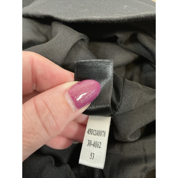 White House Black Market Womens Pencil Skirt Black Lined Size 6 Back Vent - Picture 8 of 8